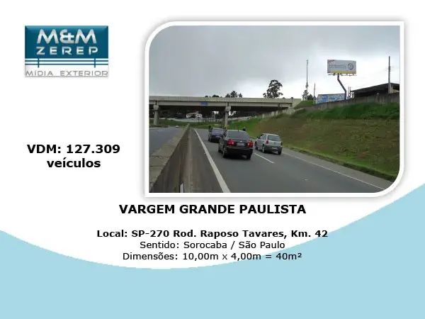 Painel Rodoviário e Front Light Rodovia Raposo Tavares SP-270 Imagem