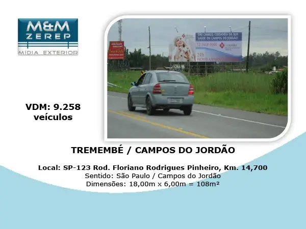 Painel Rodoviário e Front Light Rodovia Floriano Rodrigues Pinheiro SP-123 - 1